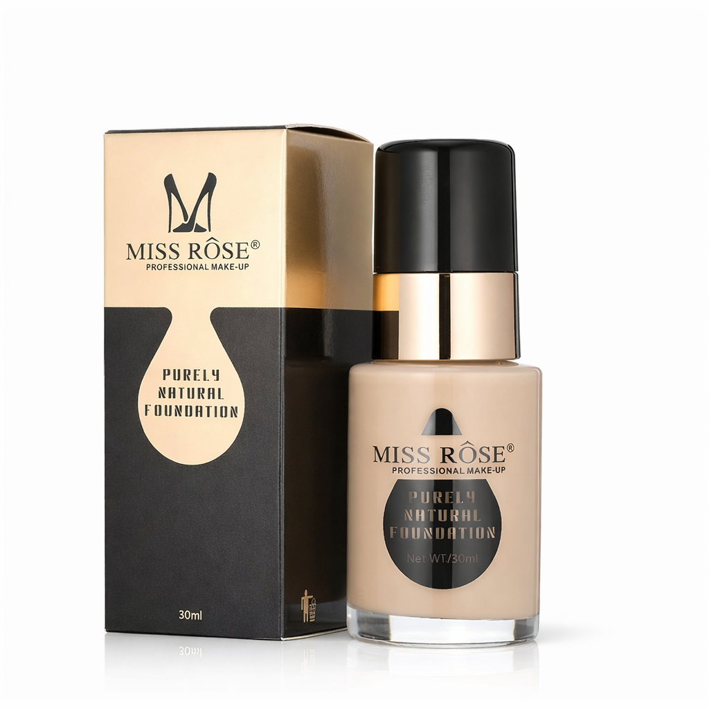 MISS ROSE PURELY NATURAL Foundation - Professional Make Up (30ml)
