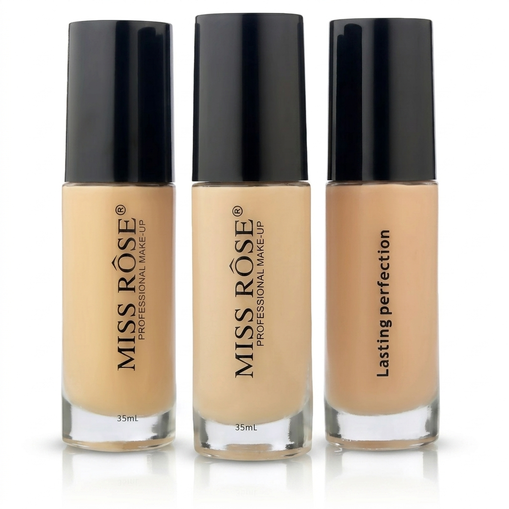 Miss Rose Lasting Perfection Foundation – Matte Finish | Waterproof Long Lasting Full Coverage Base